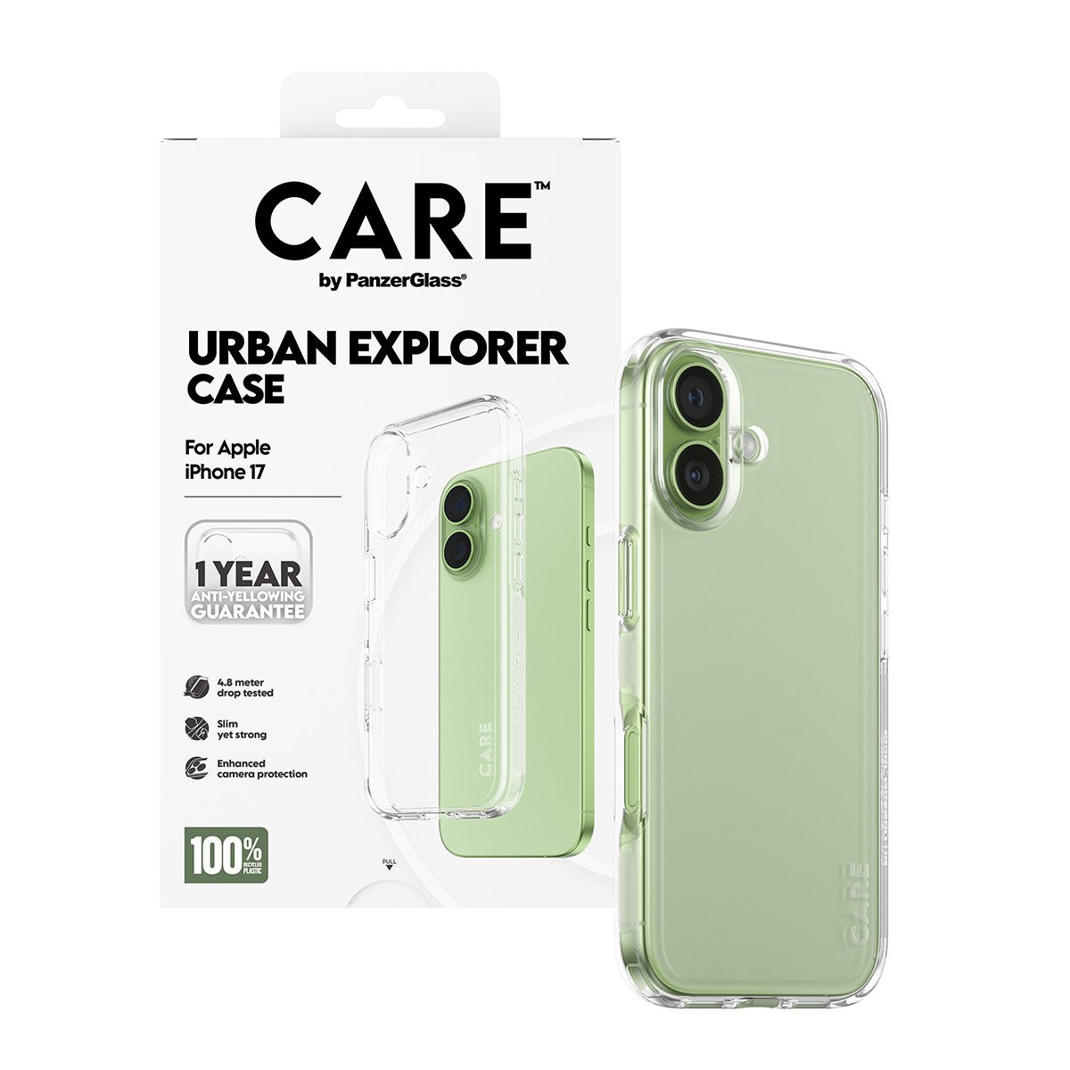 CARE by PanzerGlass® Urban Explorer Case Transparent iPhone 17